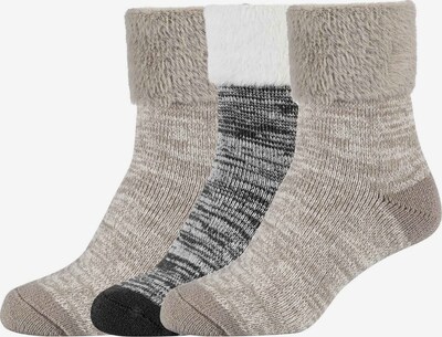 camano Socken in hellbeige / taupe / schwarz / weiß, Produktansicht