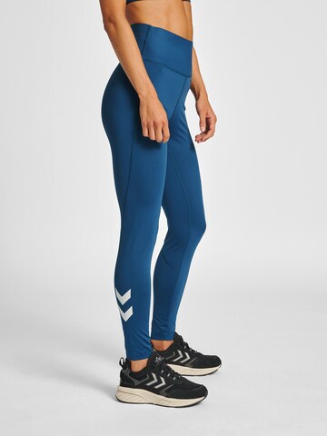 Hummel Skinny Sportbroek in Blauw