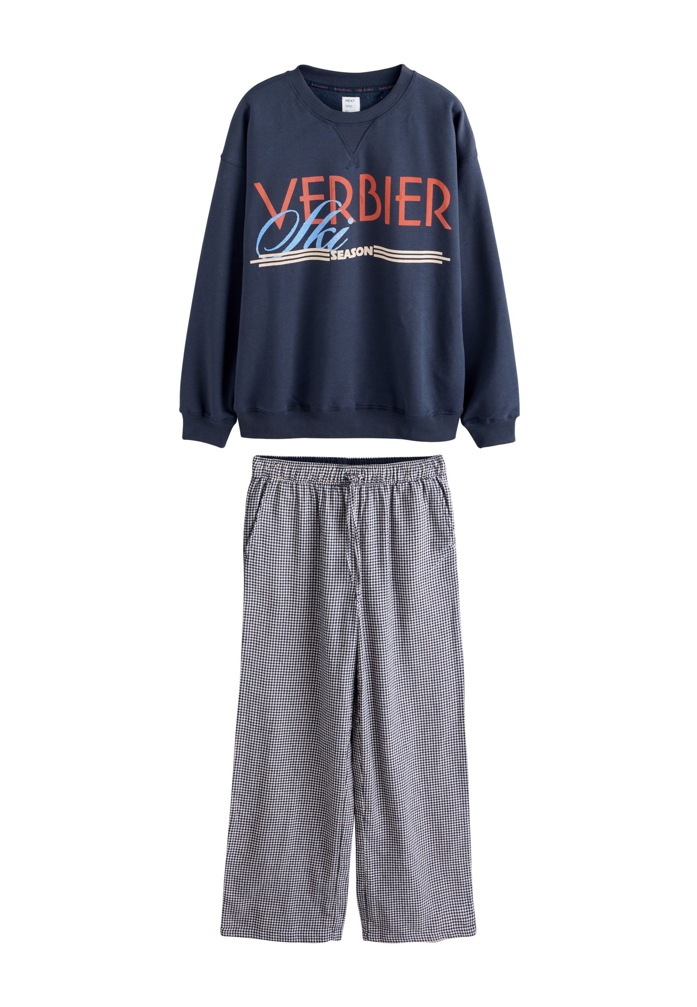 Next Pyjama in Blauw: voorkant