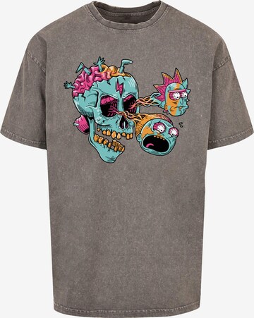 T-Shirt 'Rick And Morty - Eyeball Skull' ABSOLUTE CULT en gris : devant