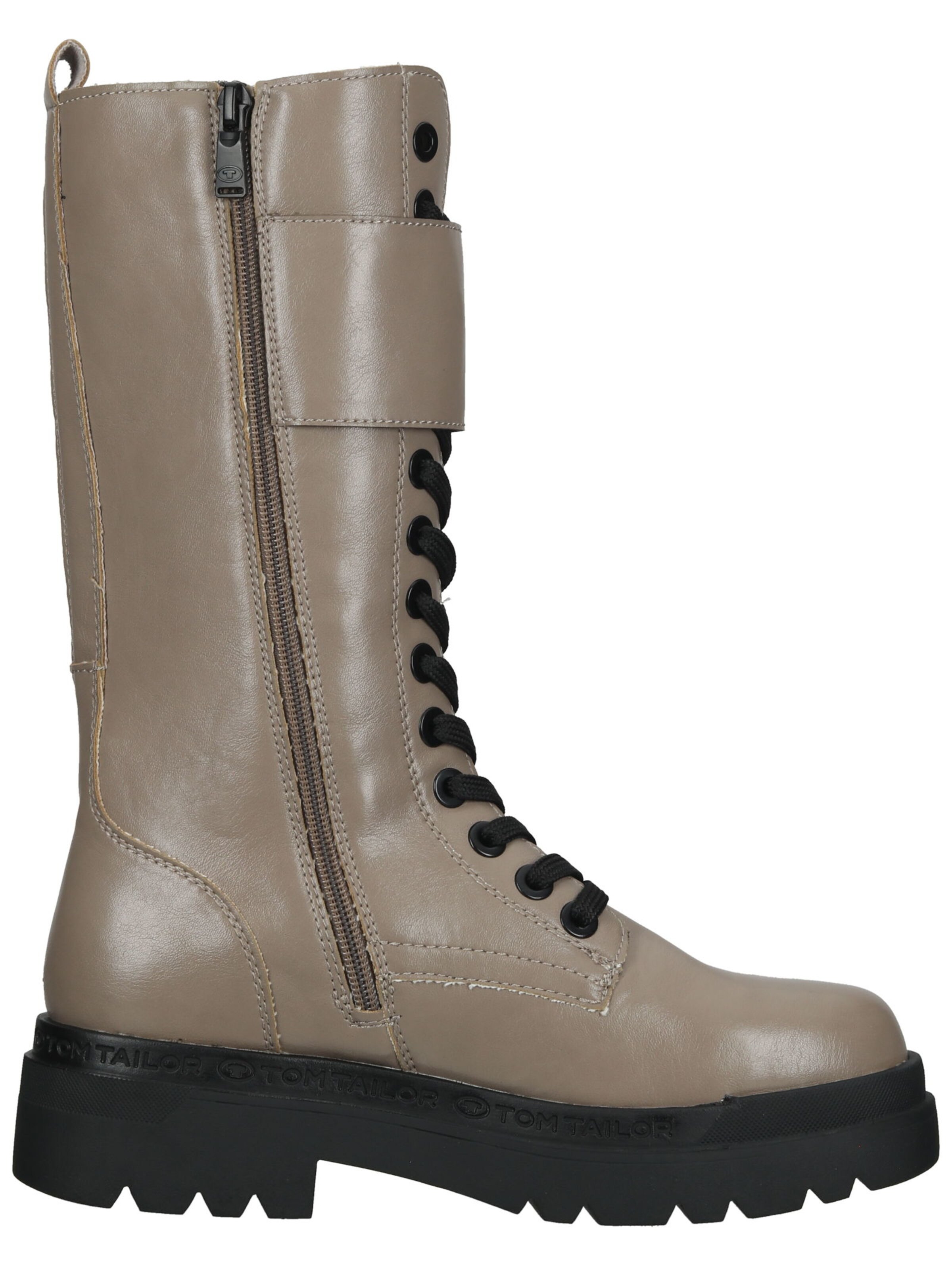 TOM TAILOR Schnürstiefel in Beige