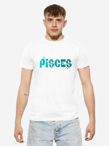 T-Shirt 'Sternzeichen Fische' Cotton Prime en blanc : devant