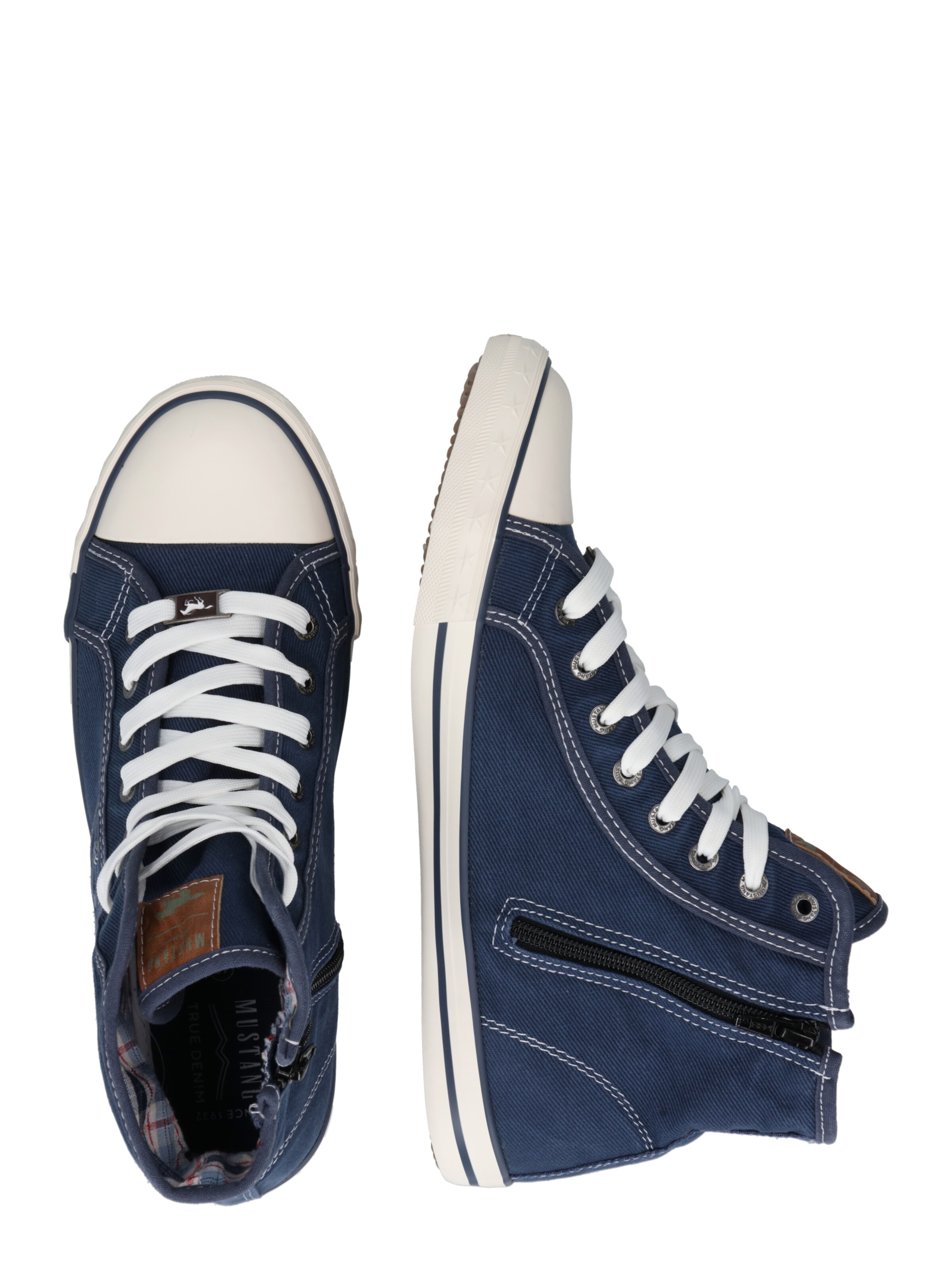 MUSTANG Magas szárú sportcipők - kék