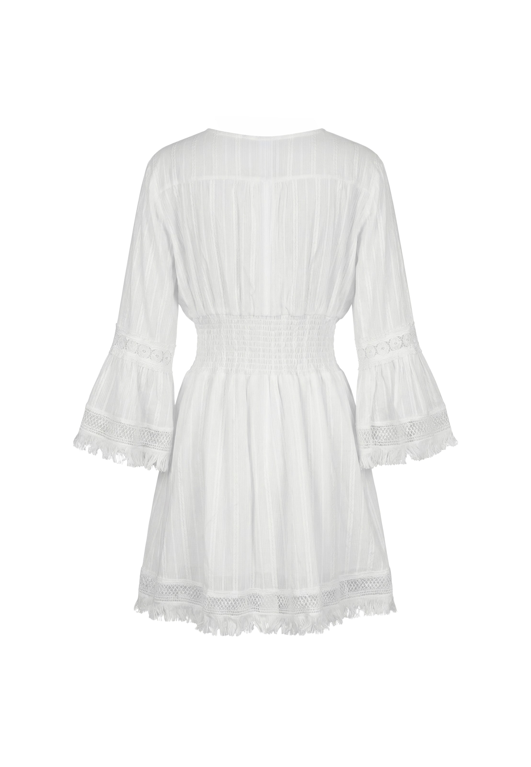 IZIA - Vestido 'Boho' en blanco