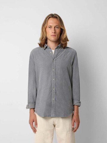 Scalpers Regular fit Overhemd in Grijs: voorkant