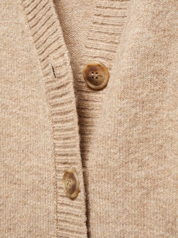 MANGO Gebreid vest 'TALDORA' in Beige