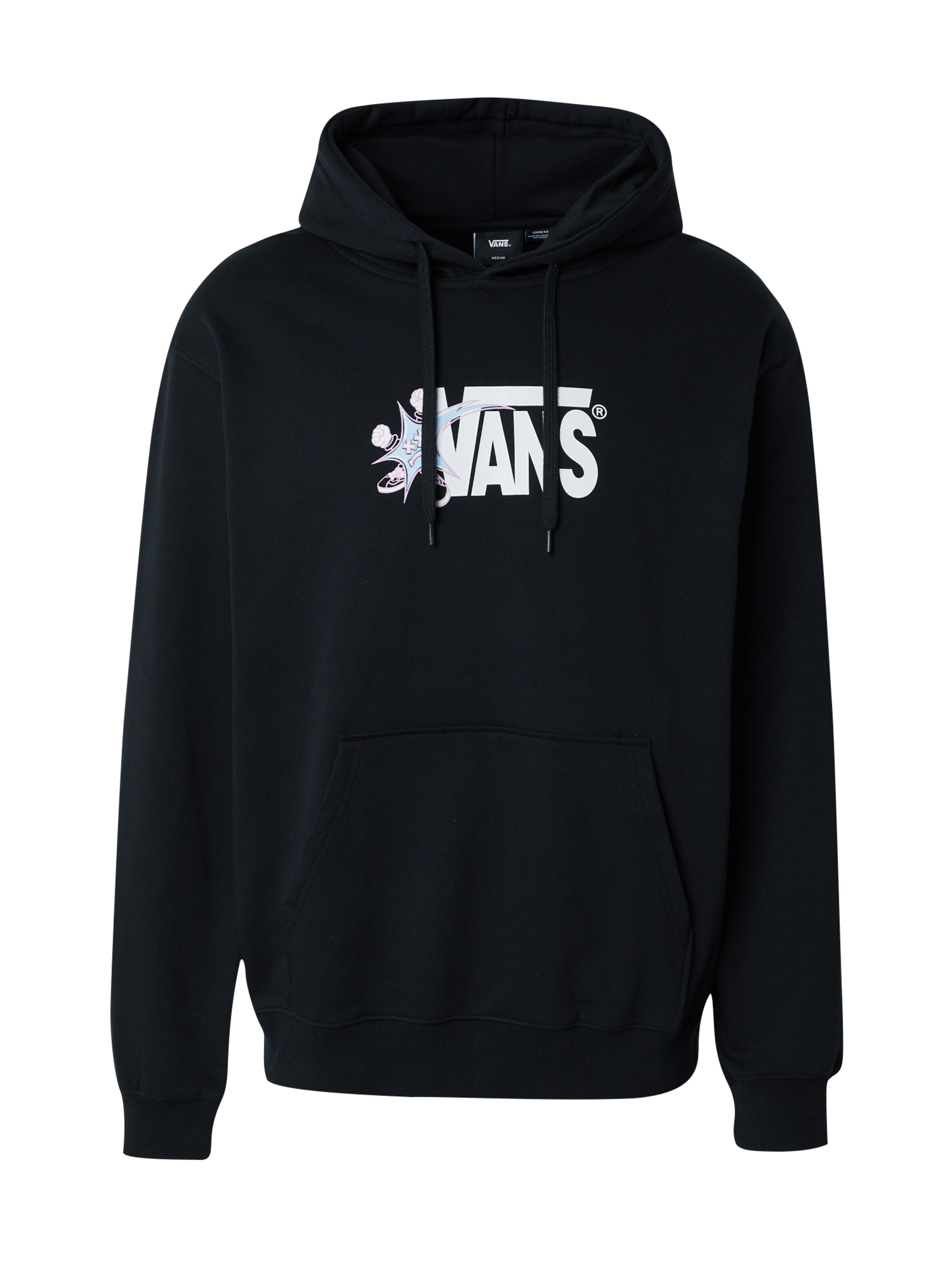 VANS Sweatshirt 'VSUPER' in Black: front