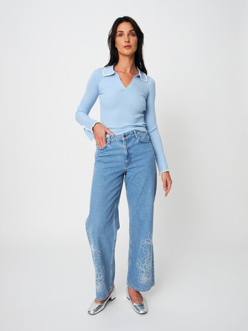 Regular Jean ' Zandracras ' Crās en bleu : devant