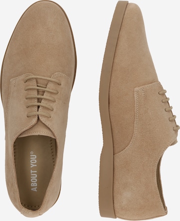 ABOUT YOU Lace-Up Shoes 'Finn' in Beige