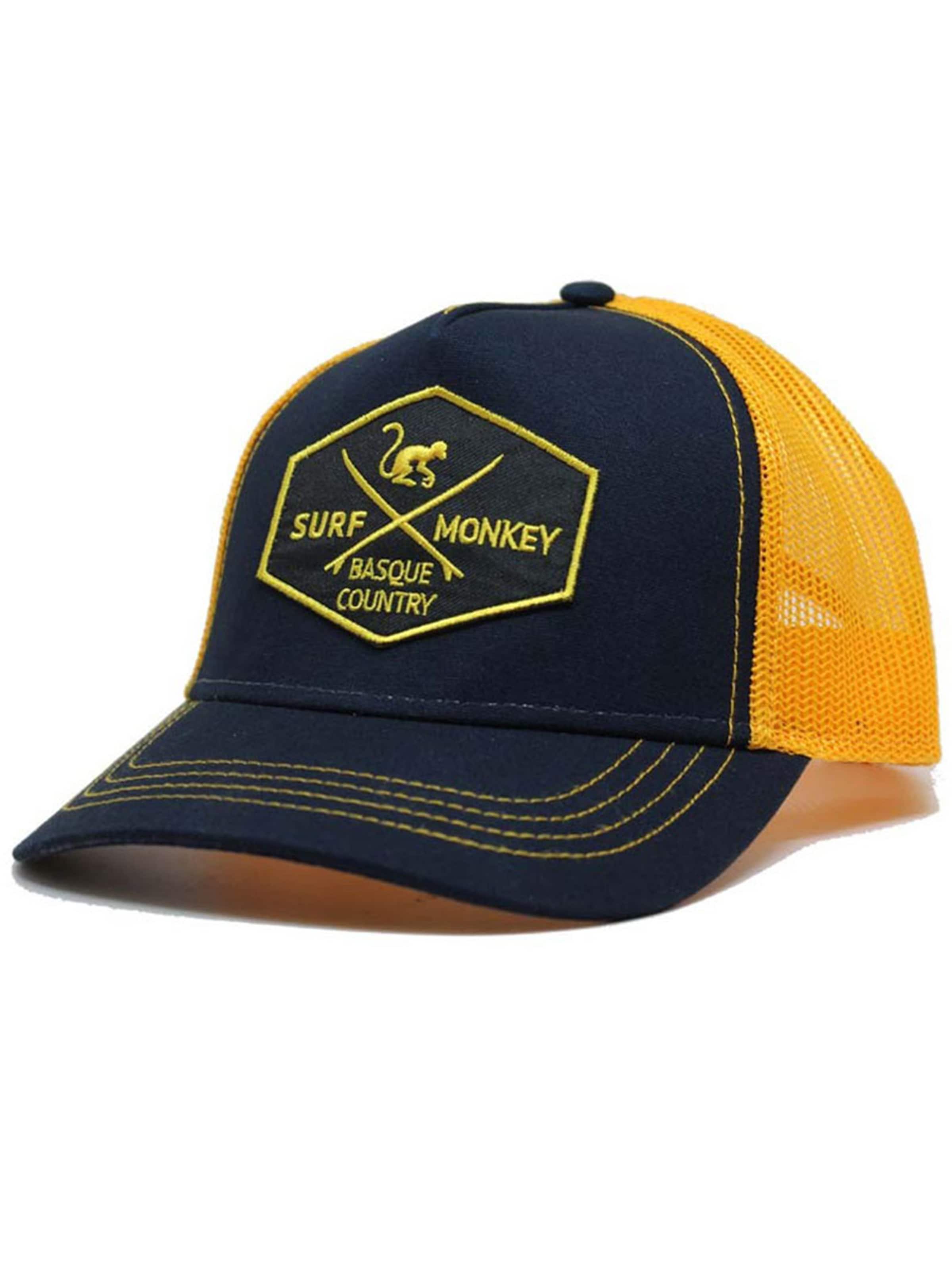 Cappello da baseball sportivo di Surf Monkey in blu: frontale