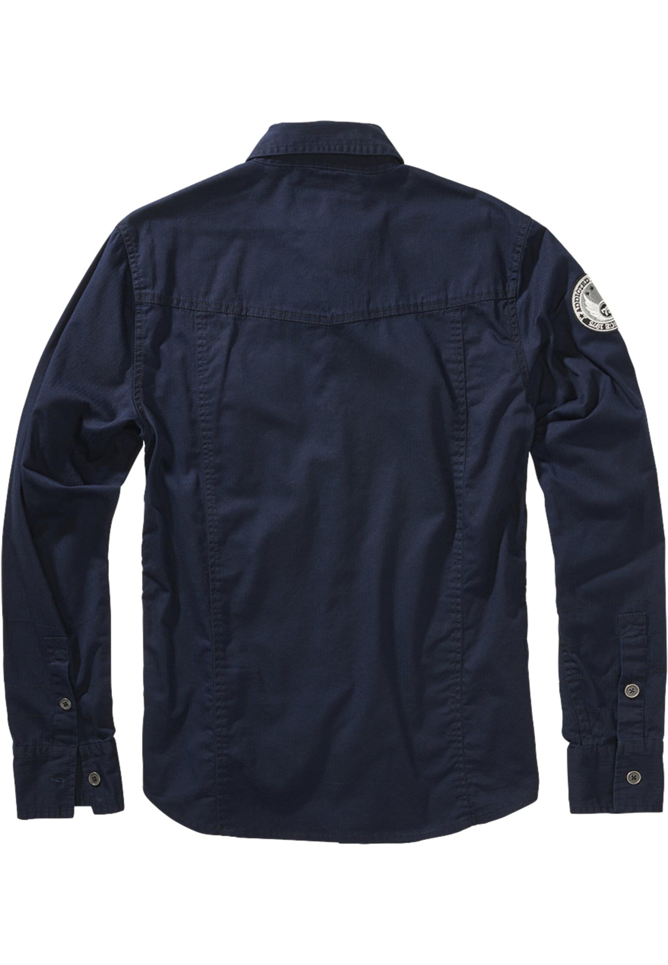 Brandit Regular fit Button Up Shirt 'Luis' in Blue