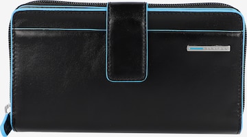 Piquadro Wallet 'Blue Square' in Black: front