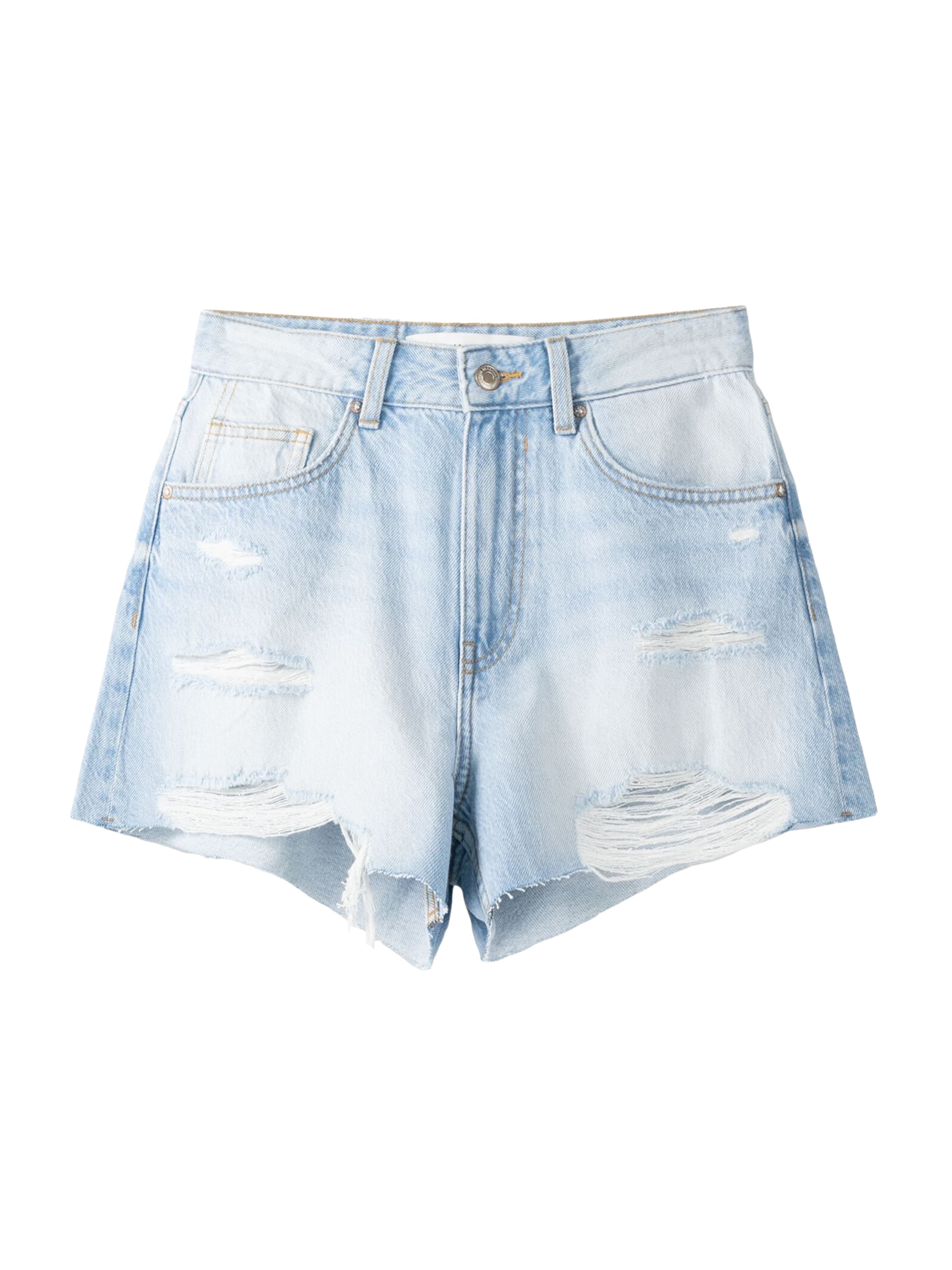Bershka Regular Jeans in Blauw: voorkant