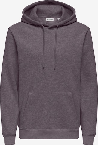 Sweat-shirt 'ONSConnor' Only & Sons en violet : devant