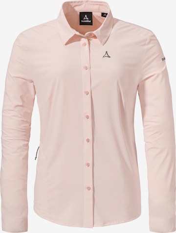 Chemisier fonctionnel ' Hiking Blouse Style Dunajec WMS ' Schöffel en rose : devant