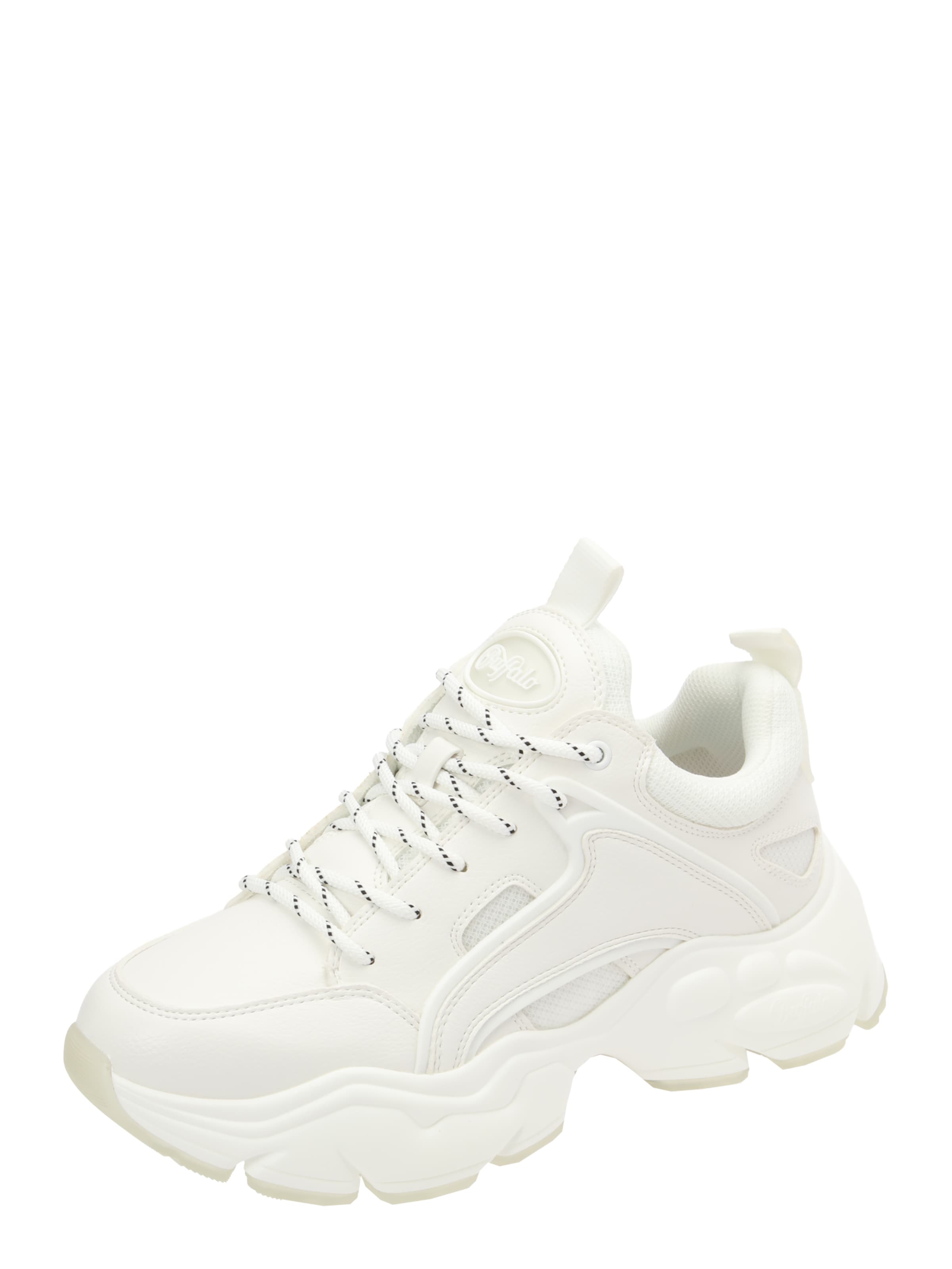 BUFFALO - Sapatilhas baixas 'BINARY' em branco: frente