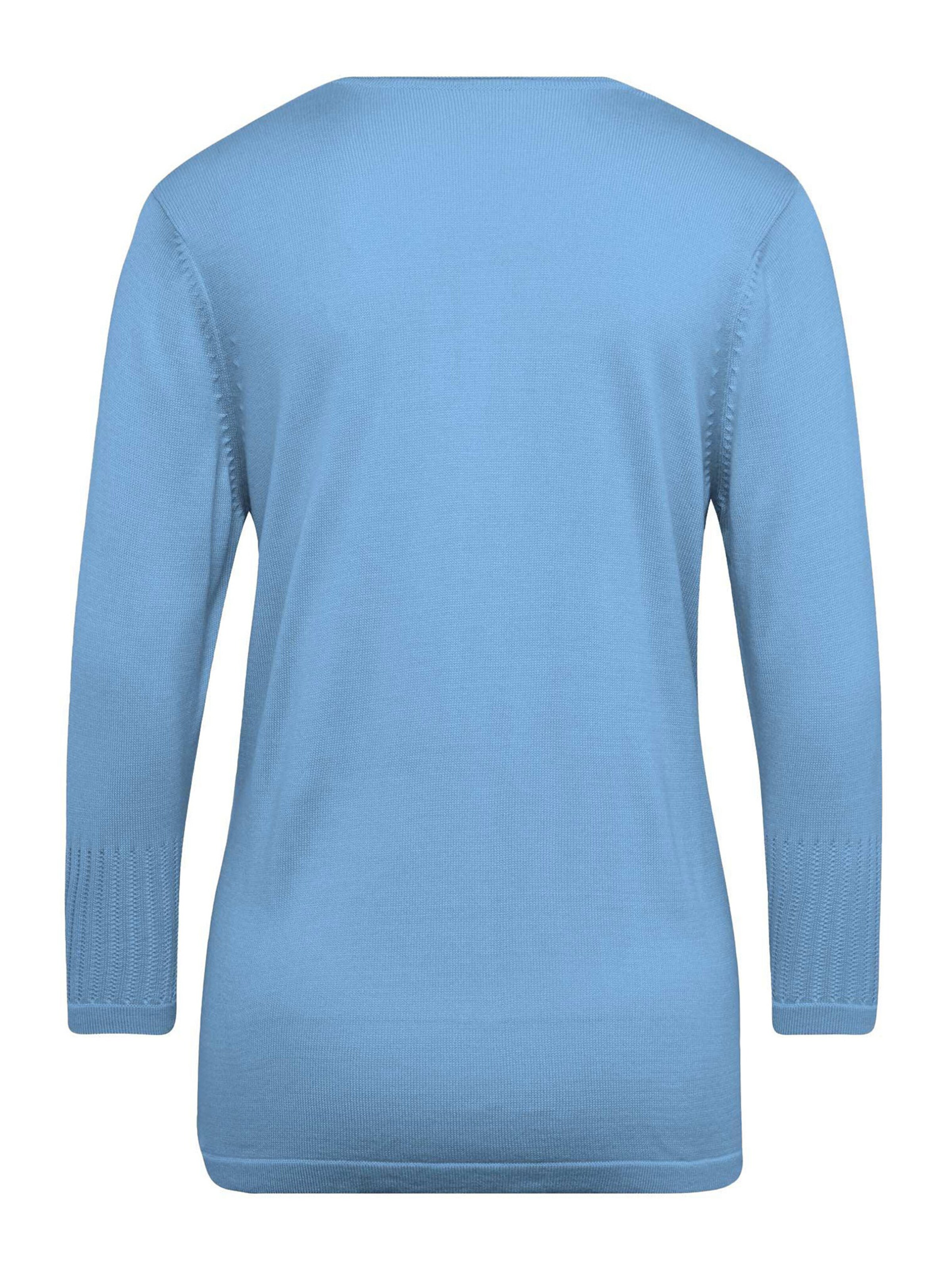 Goldner Pullover in Blau