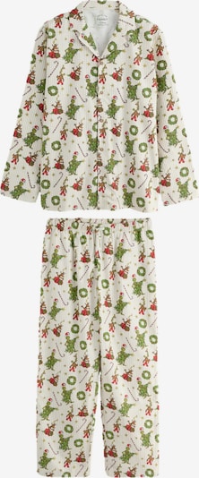 Next Pitkä pyjama värissä kerma / ruskea / vihreä / punainen, Tuotenäkymä