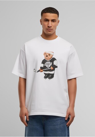 MARKET T-Shirt 'Hockey Bear' in Weiß: Vorderseite