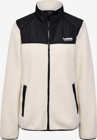 Hummel Fleece jas in Wit: voorkant