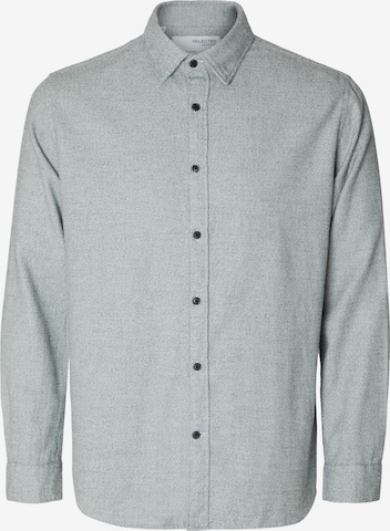 SELECTED HOMME Regular fit Button Up Shirt 'OWEN' in Grey: front