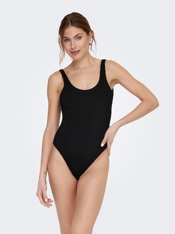 Bustier Maillot de bain 'LOLLI' ONLY en noir : devant