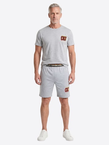 CR7 - Cristiano Ronaldo Pajama short 'World Cup Edition' in Grey: front