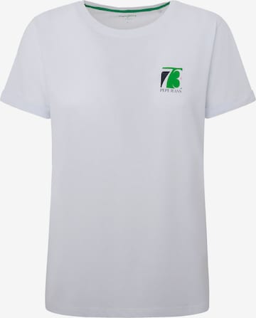 Pepe Jeans Тениска 'JAZZY' в бяло: отпред