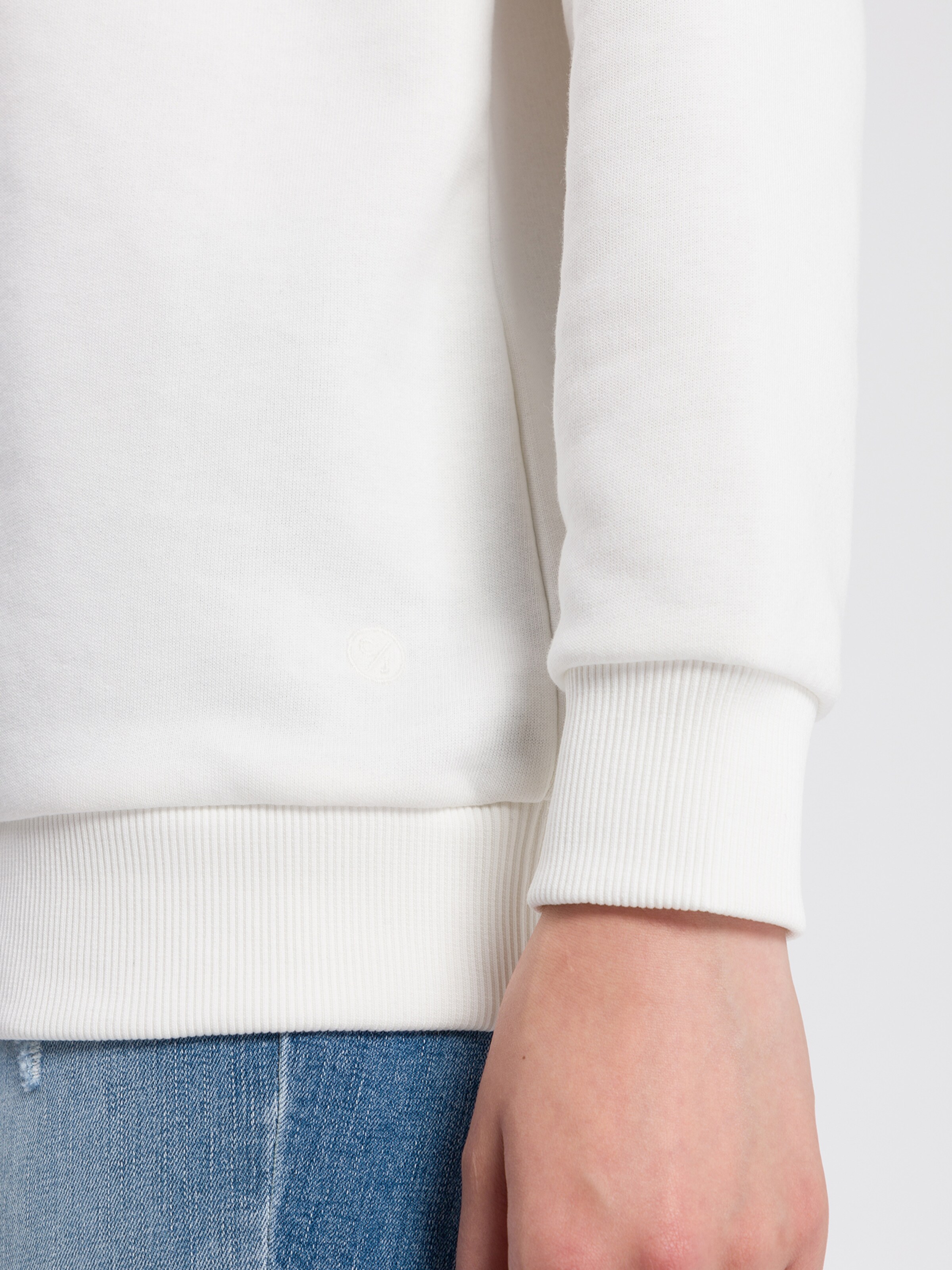 Frauen Sweat Cross Jeans Sweatshirt in Weiß - PL48008 Frauen Sweat Cross Jeans Sweatshirt in Weiß - PL48008