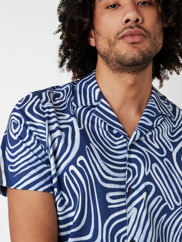 DESOTO Slim fit Overhemd in Blauw