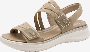 Sandales Tamaris en beige : devant