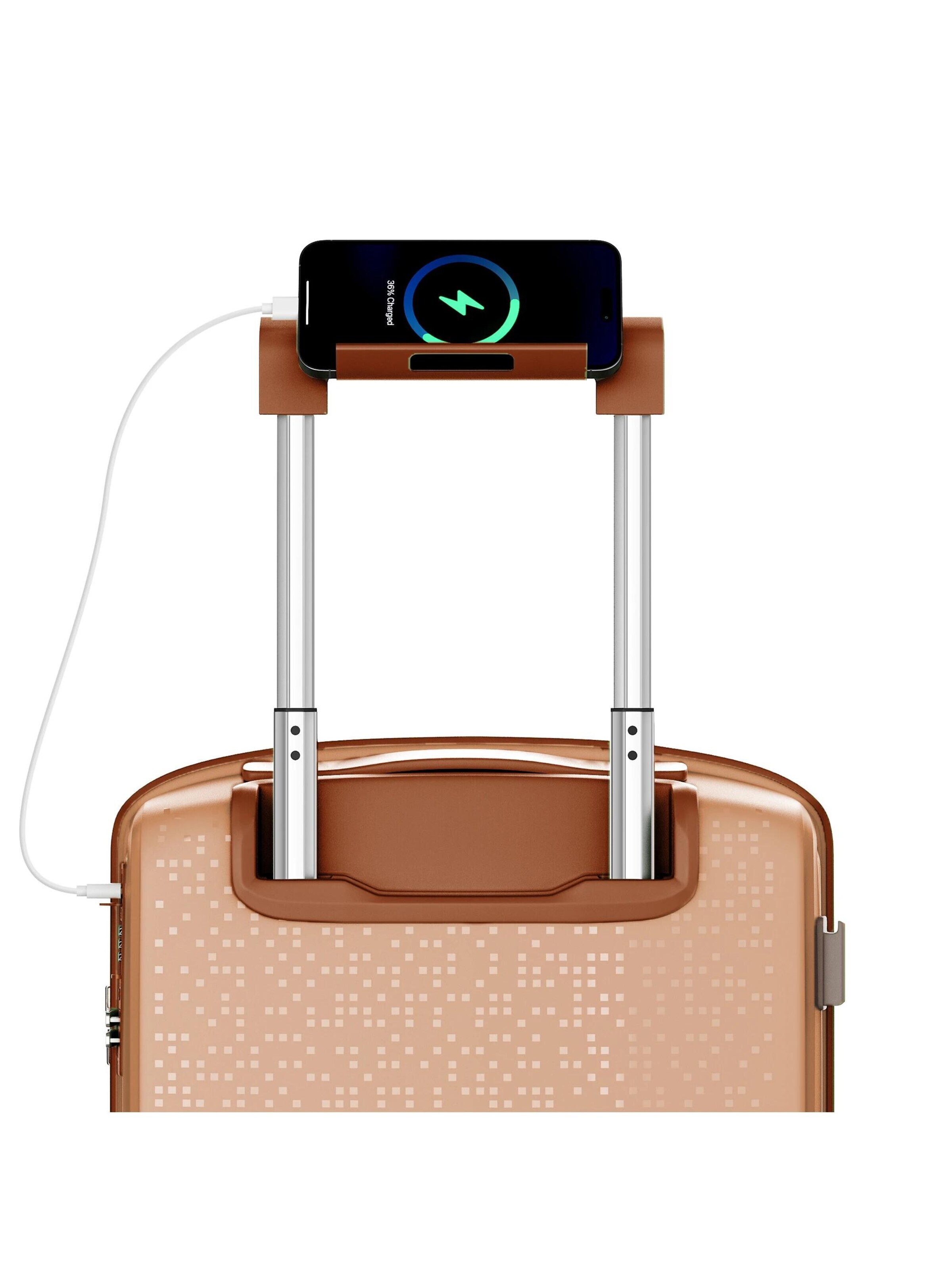 4FLY Suitcase Set 'Pixel' in Brown