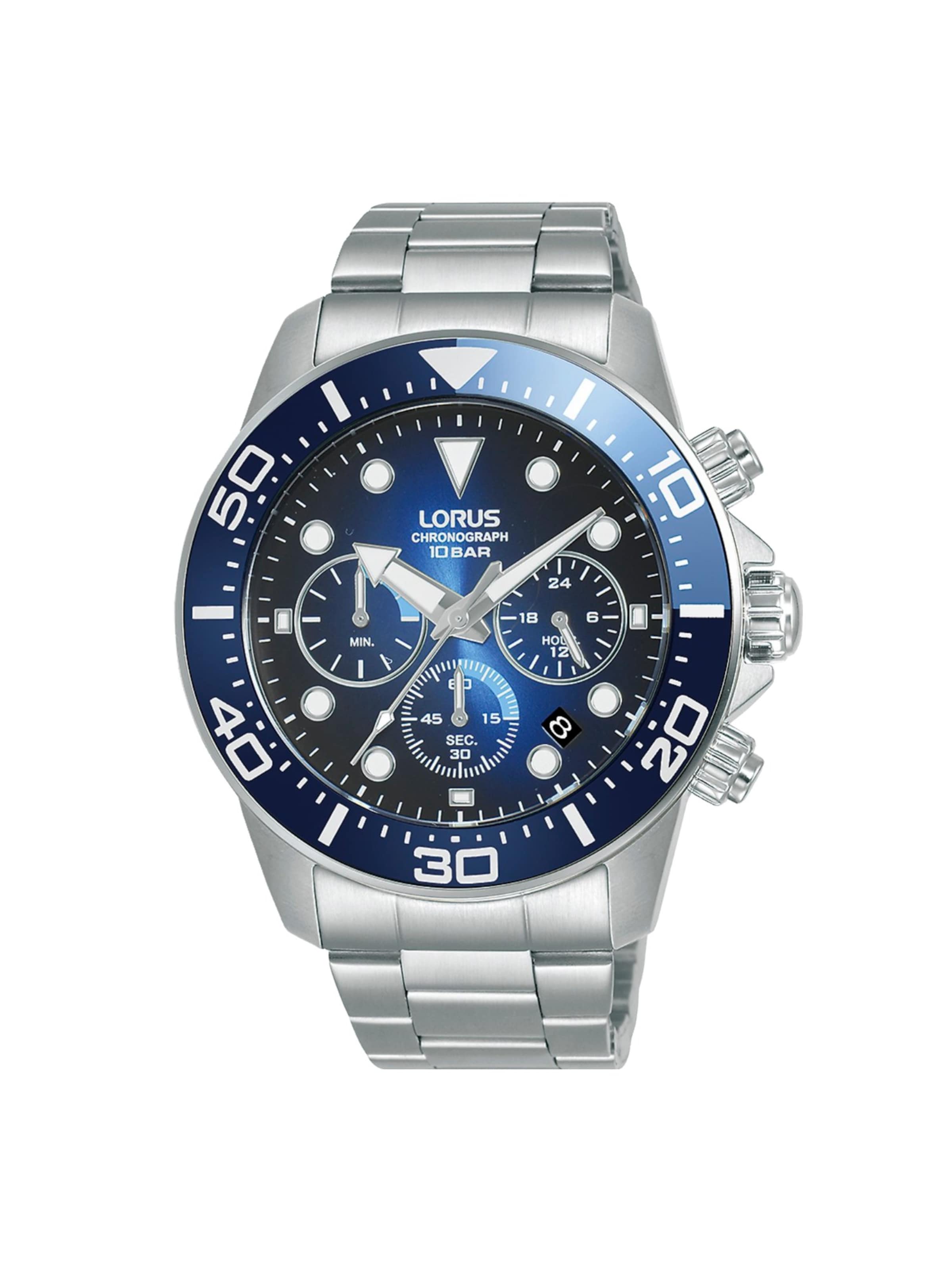 Montre à affichage analogique LORUS en argent : devant