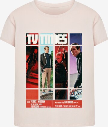 F4NT4STIC Shirt 'TV Times Patrick McGoohan The Prisoner 1967 Cover' in Pink: front