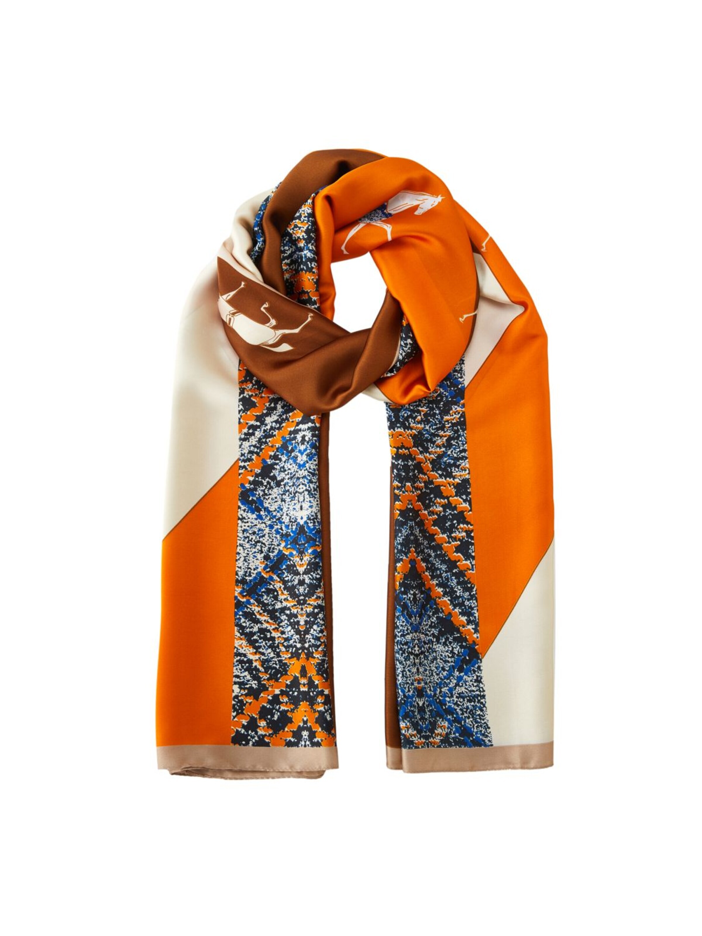 19V69 ITALIA - Chal 'Etole de soie Vivace Patchwork' en naranja: frente