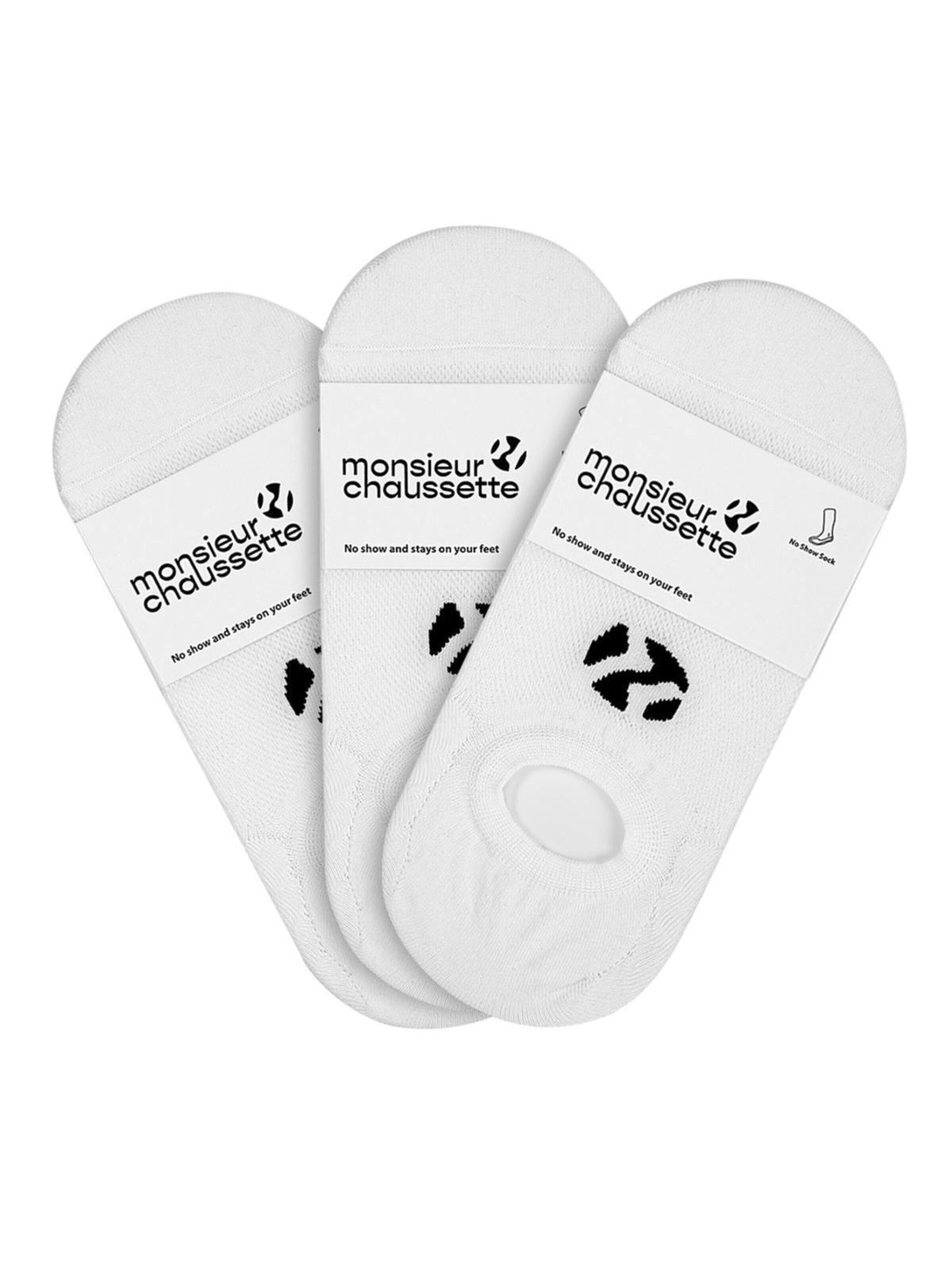 Monsieur Chaussette Socks in White: front