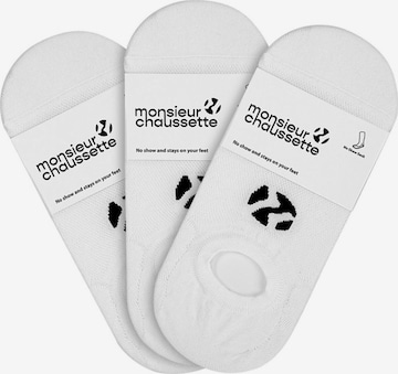 Chaussettes Monsieur Chaussette en blanc : devant