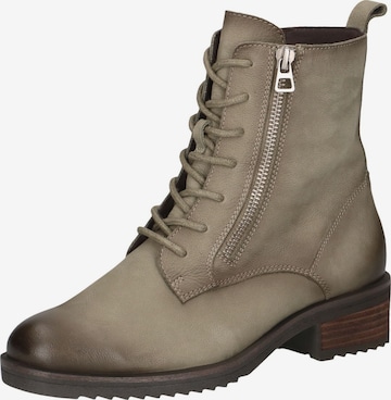 CAPRICE Lace-up bootie in Grey: front