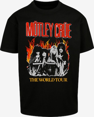 Merchcode Shirt  'Motley Crue - Vintage World Tour Flames' in Schwarz: predná strana