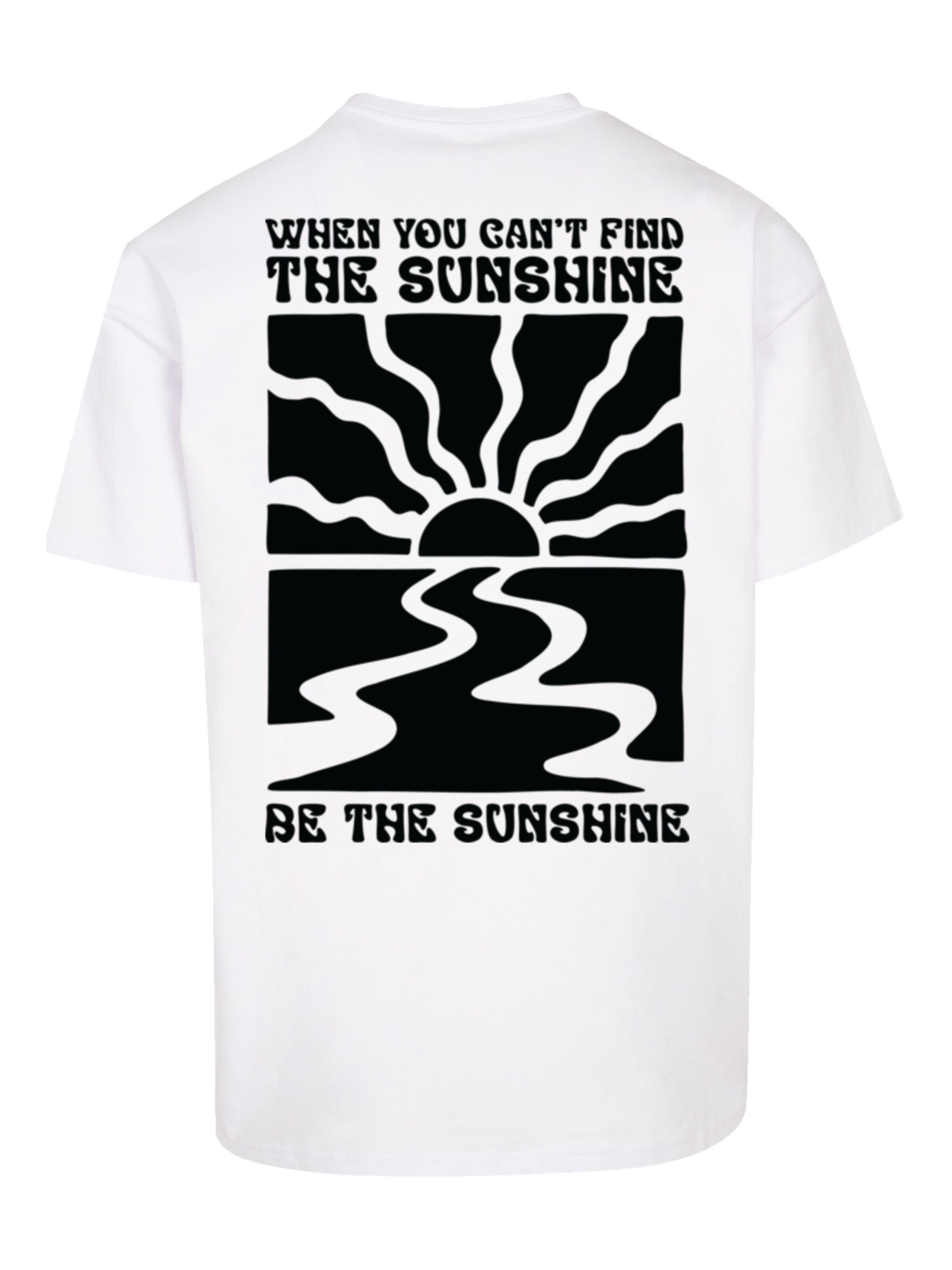 T-Shirt 'Be The Sunshine' F4NT4STIC en blanc