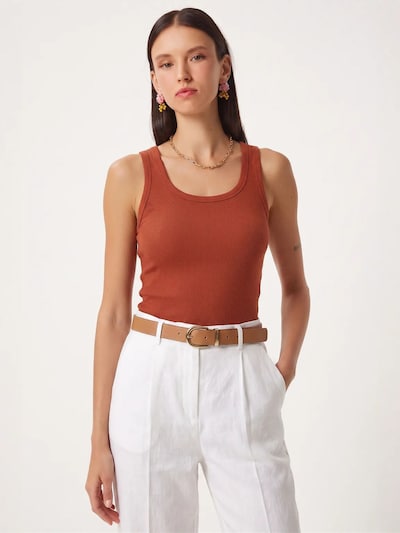 Happiness İstanbul Haut 'Tanktops & Camis' en L en rouge rouille, Vue avec produit