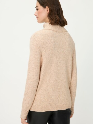 Olsen Pullover, moderner Troyerkragen mit Zipper in Beige