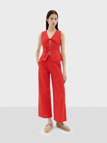 Thinking MU Wide Leg Hosen 'Karina' in Rot