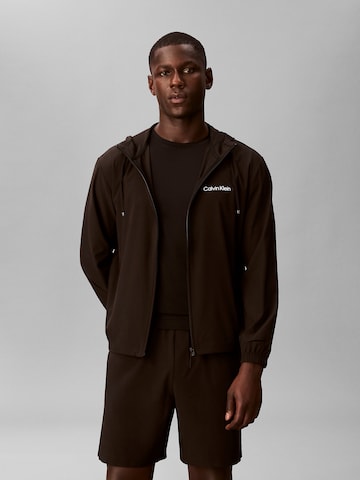 Regular Pantalon de sport Calvin Klein Sport en noir : devant