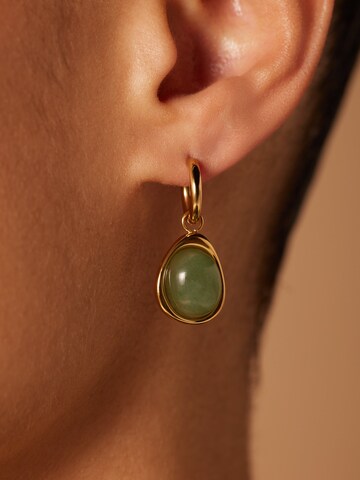 Boucles d'oreilles Lucardi en or : devant
