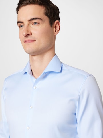 ETERNA Slim fit Button Up Shirt in Blue