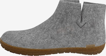 Glerups Pantolette 'Honey' in Grau: Vorderseite