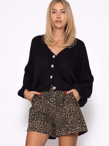 SASSYCLASSY Oversizestrickjacke‌‌‌‌‌‌ in Schwarz