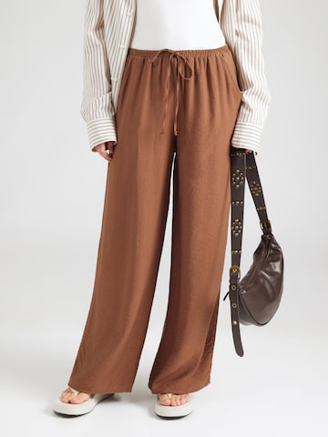 ABOUT YOU Wide Leg Hose 'Lenni' in Braun: Vorderseite