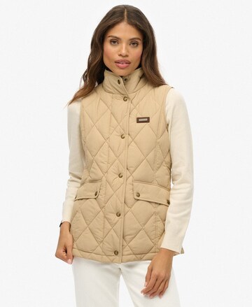 Gilet Superdry en beige : devant